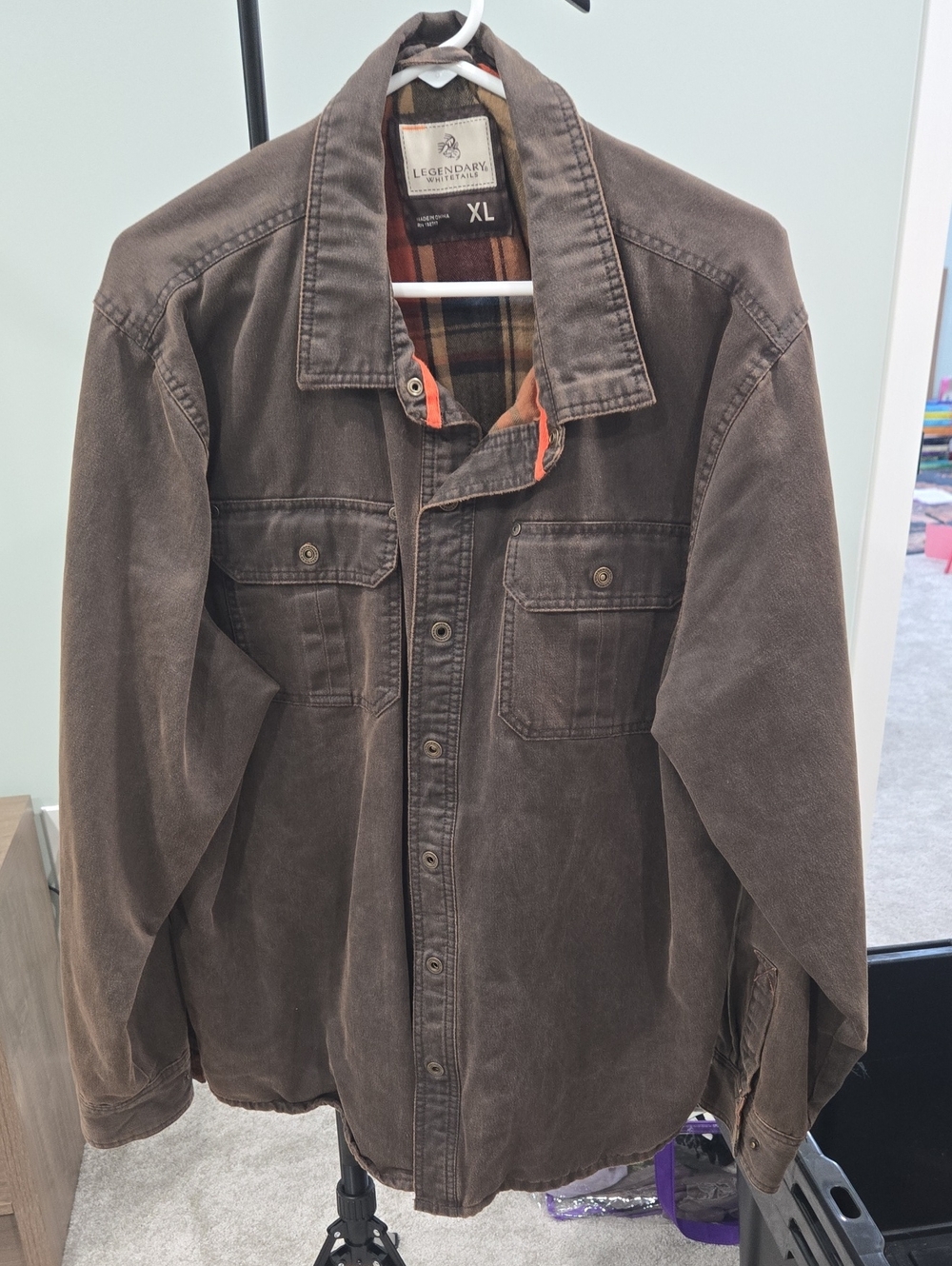 Legendary Whitetails Brown Button-Front Workshirt Jacket